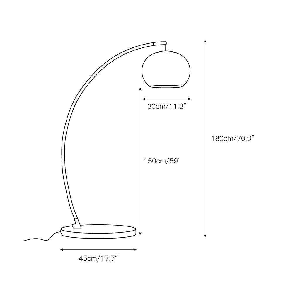 Joni Arc Floor Lamp | Esilora