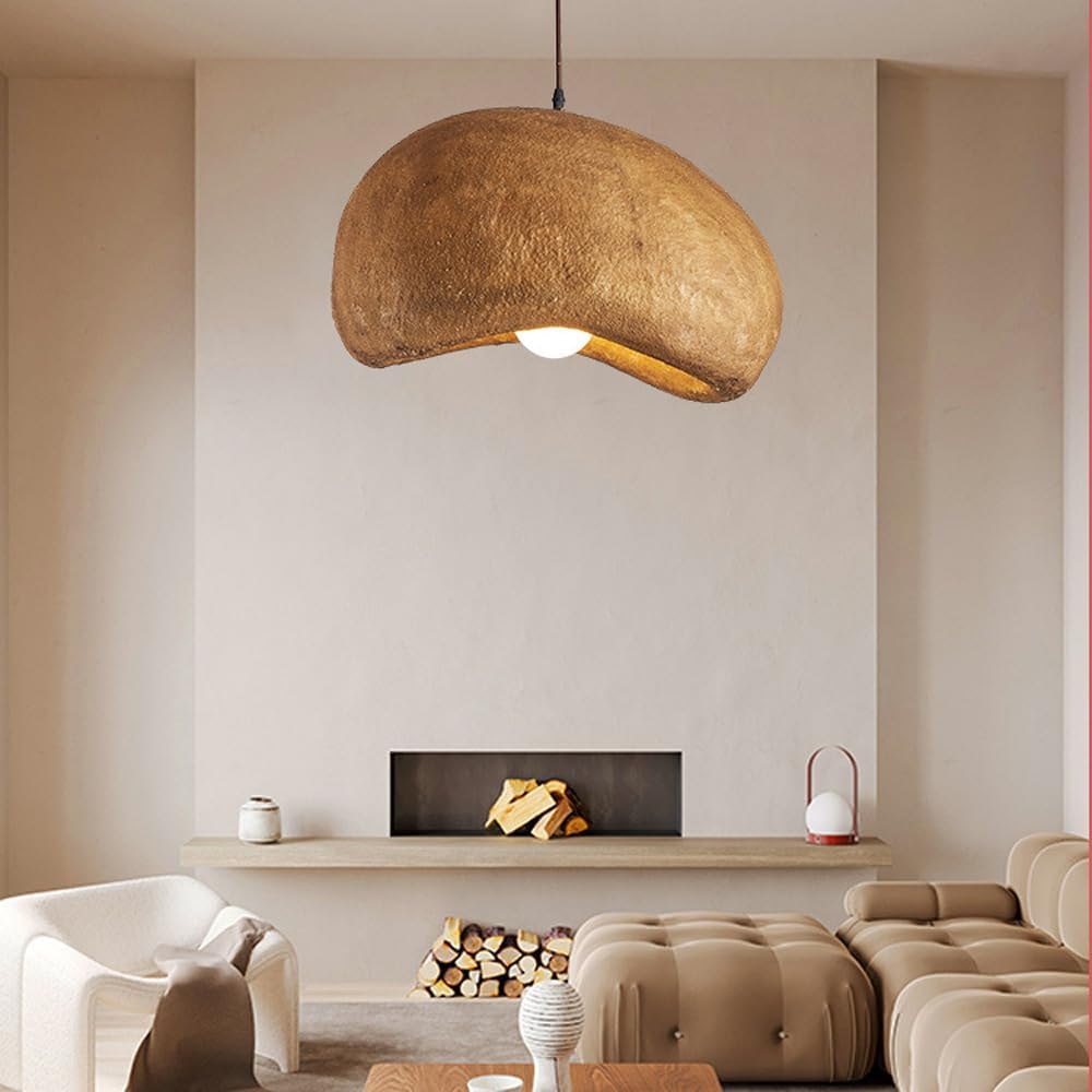 Wabi-Sabi Coffee Cloud Japandi Resin Pendant Light | Esilora