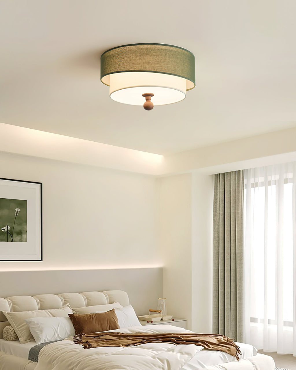 Modern Minimalist Ceiling Lamp Clean Line Flush for Bedroom Living Room | Esilora
