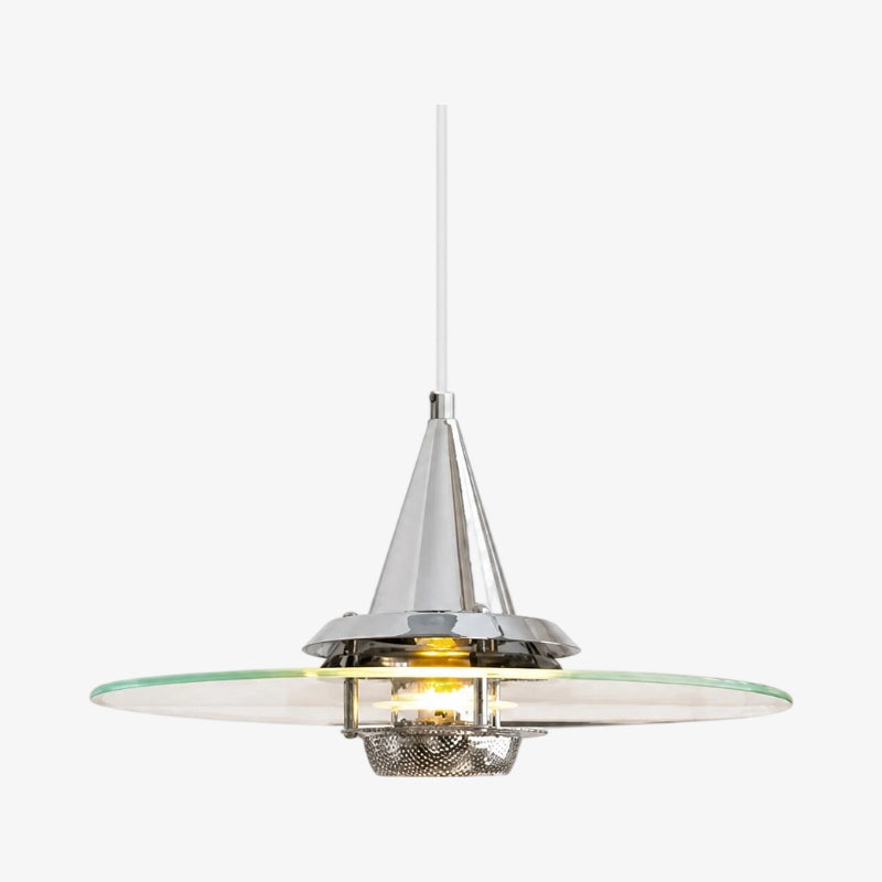 Kallera UFO Pendant Light - Metal and Glass Vintage Modern Hanging Lamp for Dining Room | Esilora