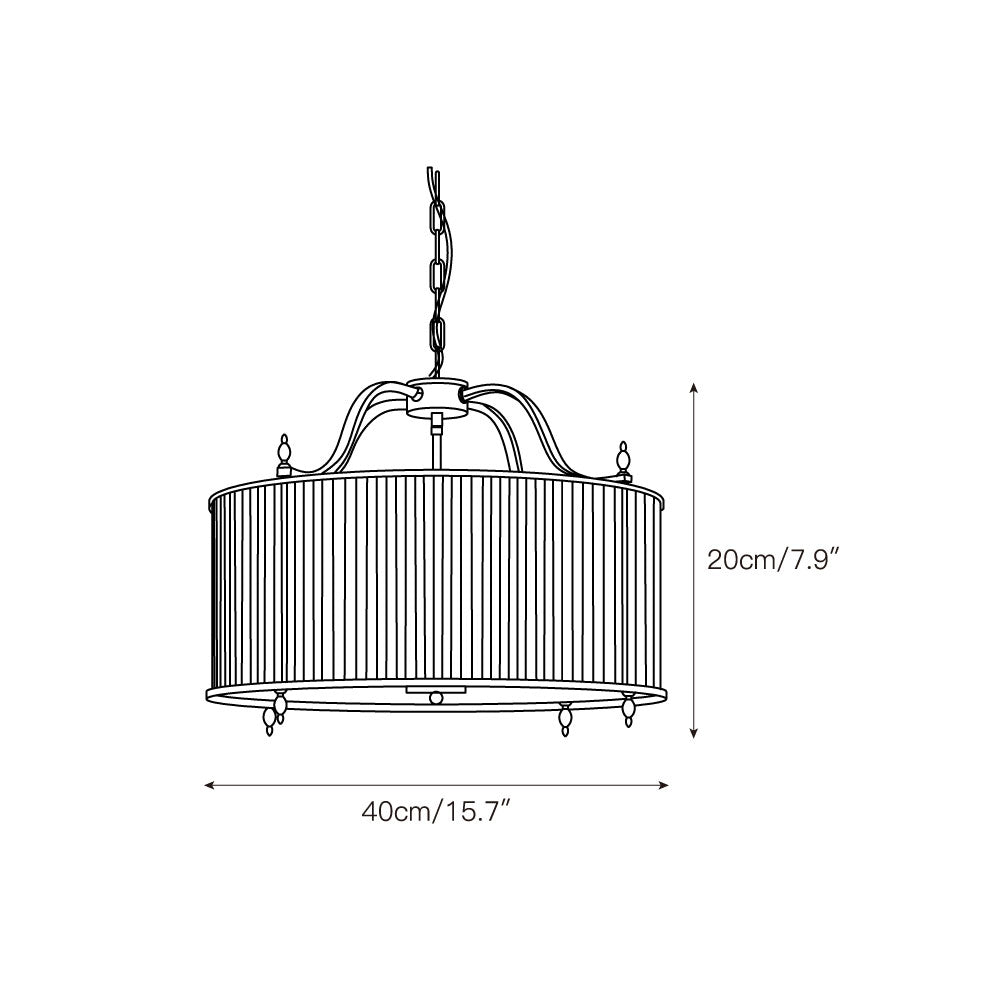 Lambeth-lysekrone i glas | Esilora