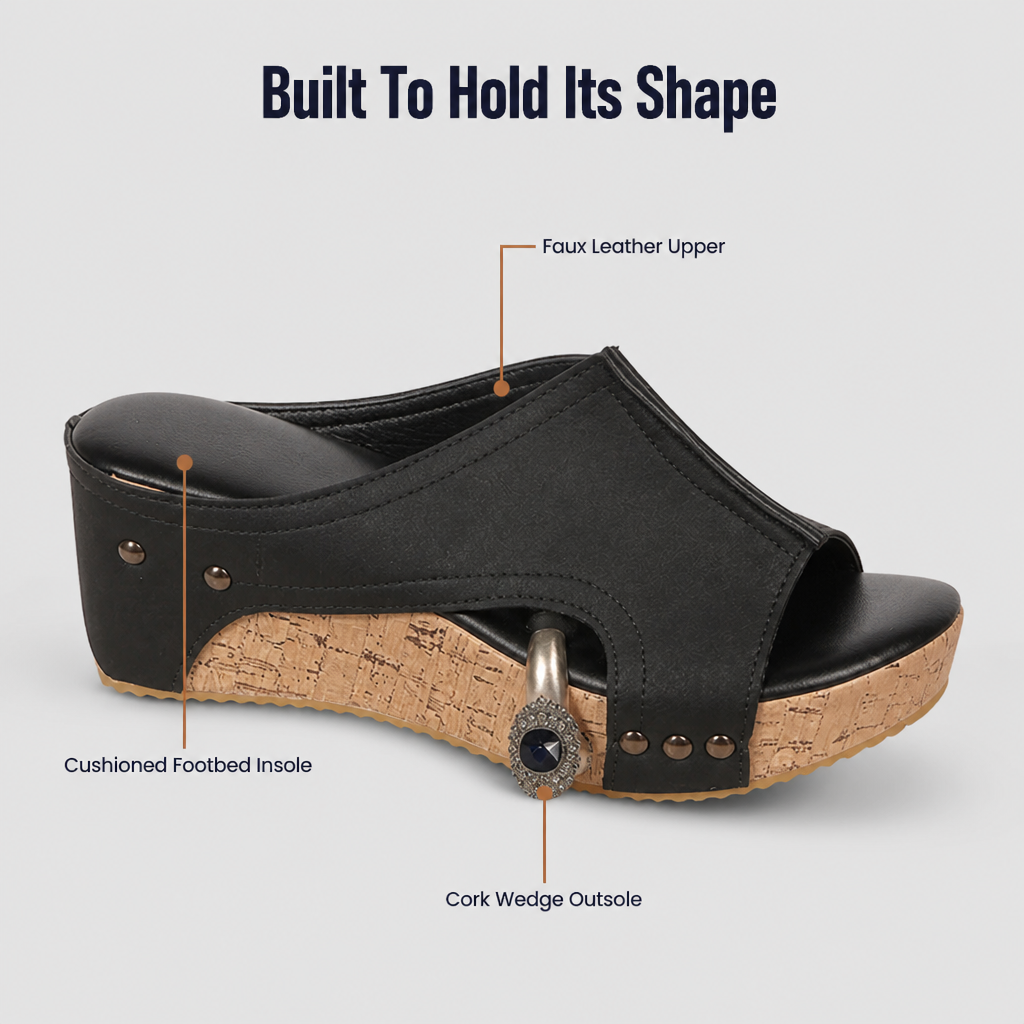 SolaraLuxe Wedge Sandals — Walk Pain-Free with Bold Style That Commands Attention - Esilora