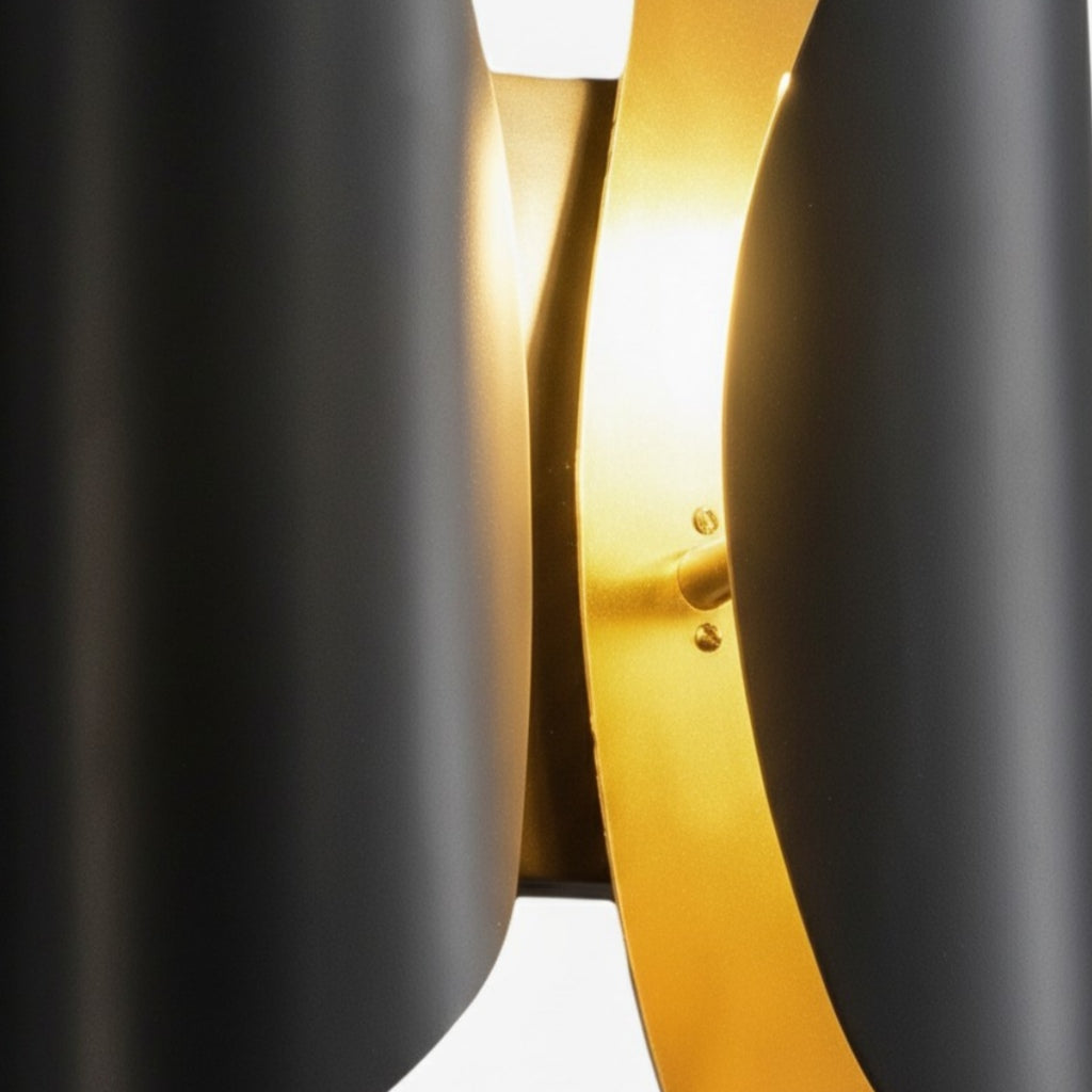 Auregon Artistic Sculptural Wall Sconce – Abstract Coiled Metal Wall Light for Hallway or Living Room | Esilora