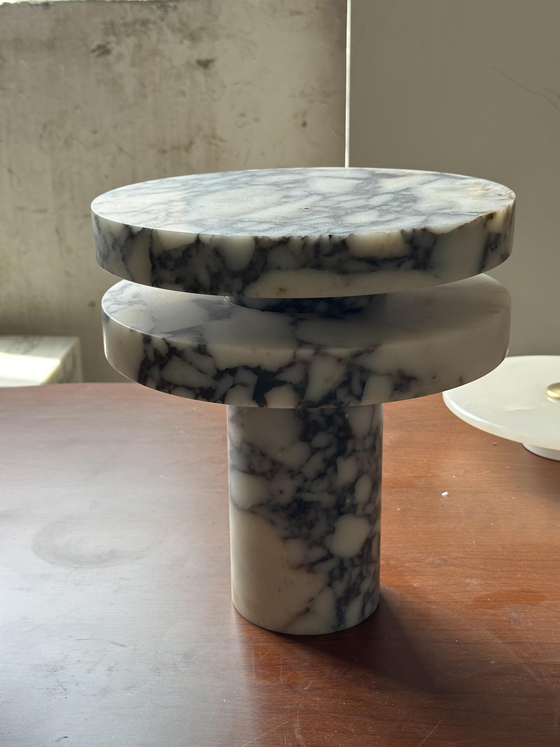 Modern Sculptural Table Lamp with Cylindrical Base Design for Bedroom Bedside and Living Room Use | Esilora
