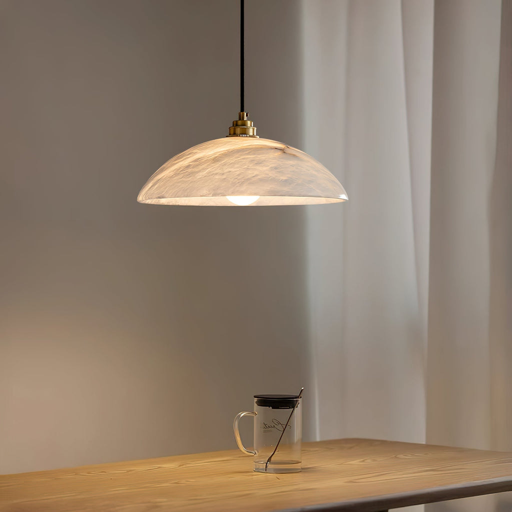 Alabaster Dome Pendant Light | Esilora