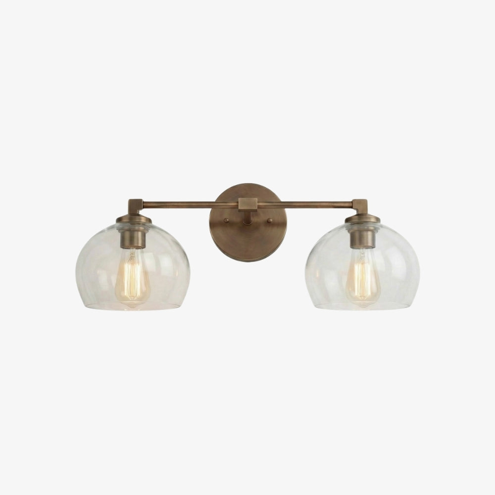 Javina globus-vegglampe – minimalistisk lampe i metall og glass med klokkeform for belysning i stue og soverom | Esilora