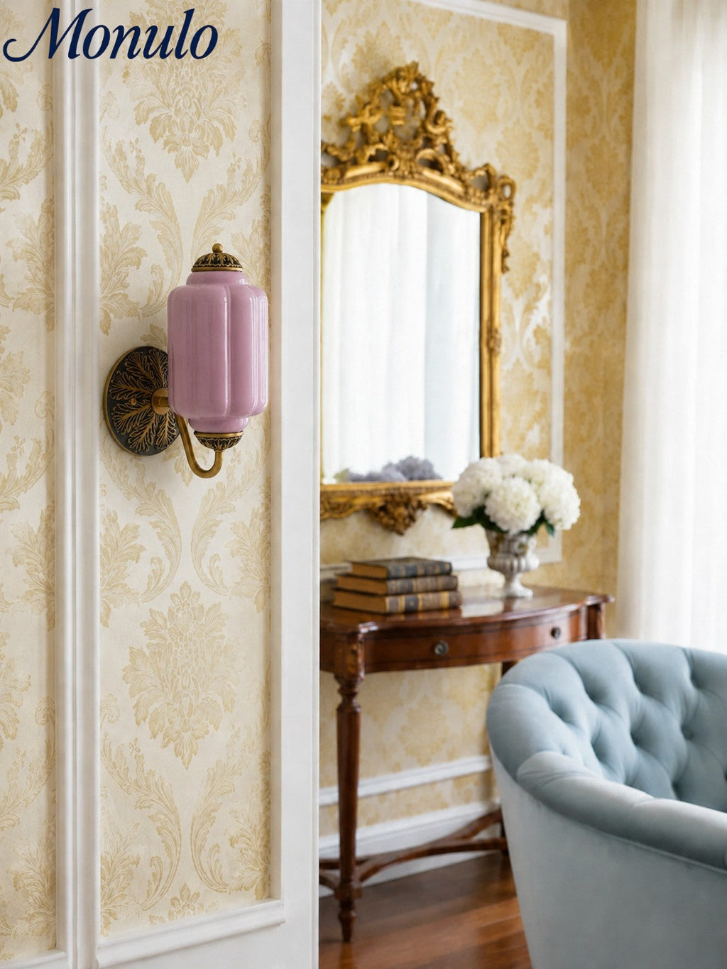 Vintage Milk Glass Sconce Bedside Hallway Eloise Wall Sconce | Esilora
