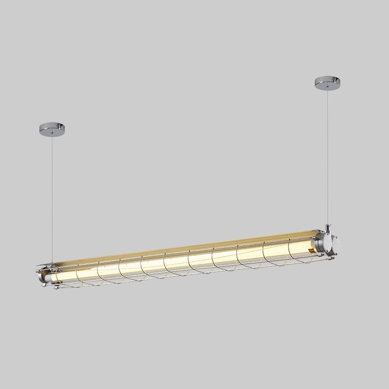 Artisan Glass Linearity Chandelier Iron Metal Glass Polished Silver Finish | Esilora