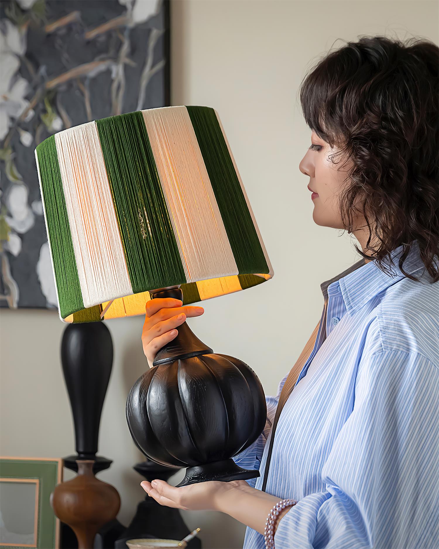 Harmony Stripe-bordlampe | Esilora