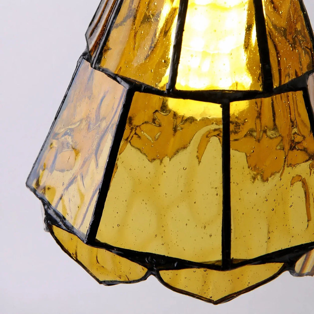 Lampada da parete in ottone e vetro ondulato in stile country francese | Esilora