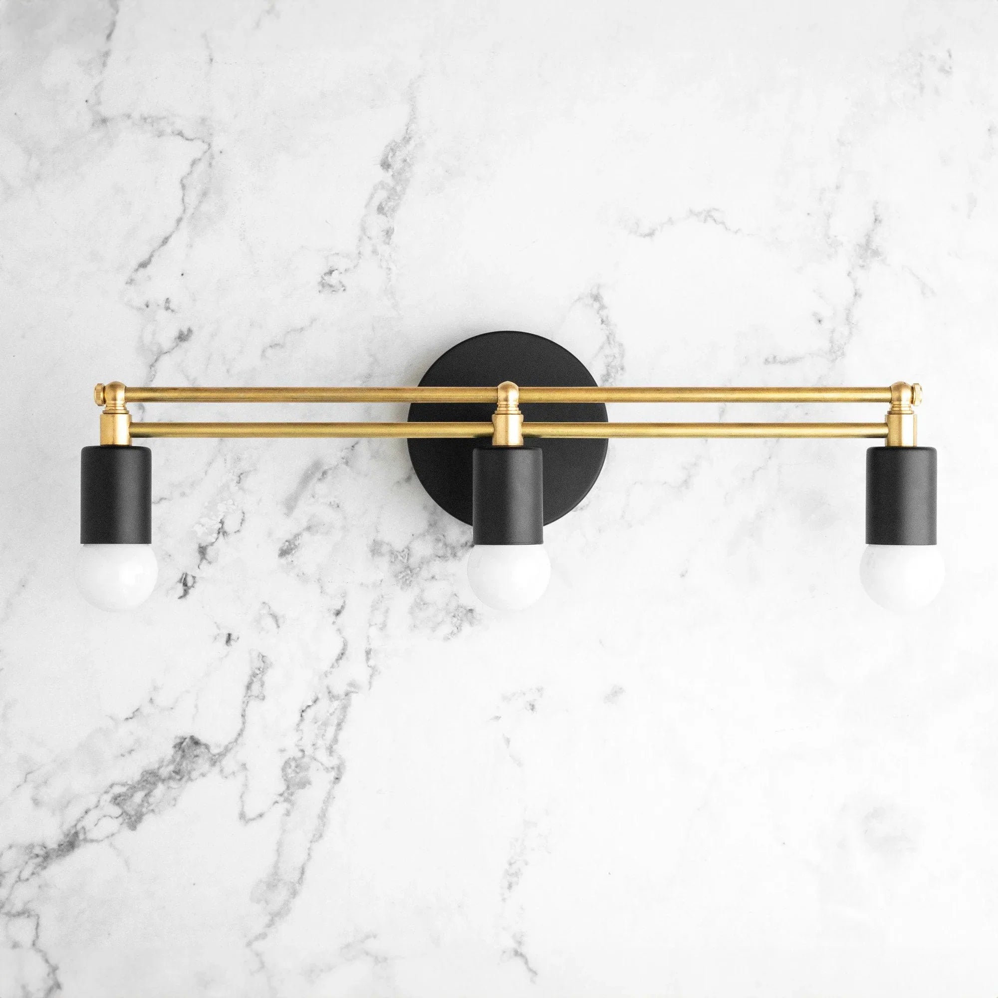 Mobilux Line Sleek Multi-Head Bathroom Wall Light – Designer Vanity Sconce with Glass Shades | Esilora