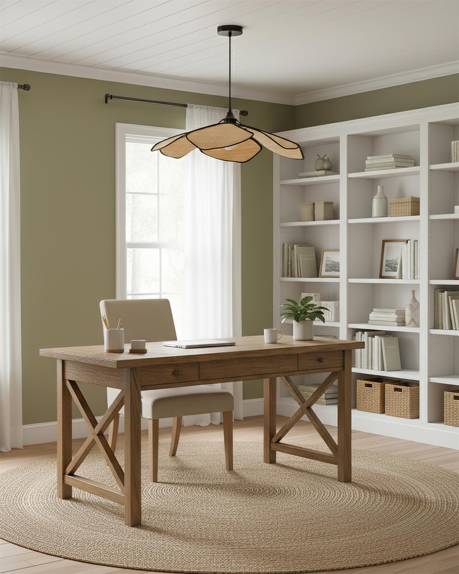 Raffia Petal Pendant Lamp | Esilora