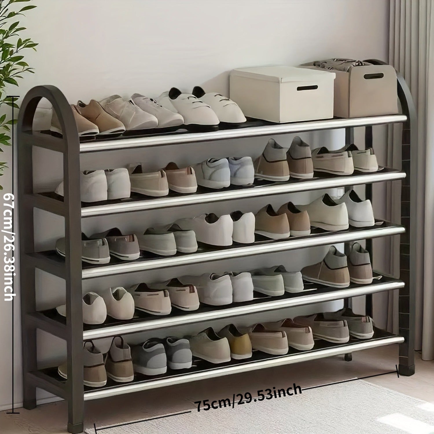 Space-Saving Shoe Rack with 5 Tiers - Esilora