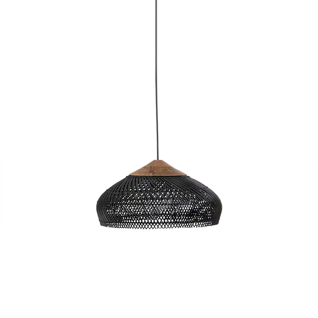 Harfenförmige geflochtene Rattan-Hängelampe | Esilora