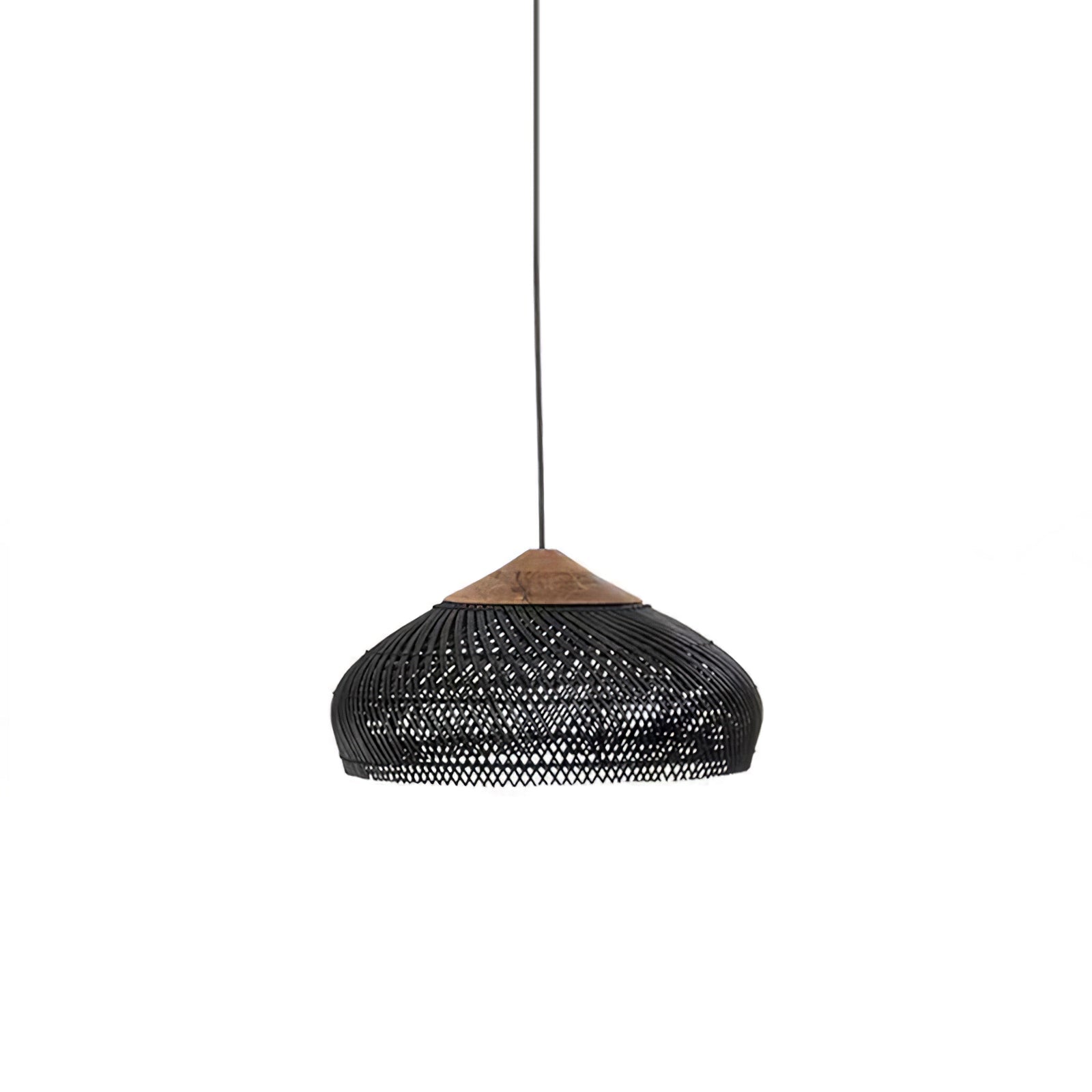 Harfenförmige geflochtene Rattan-Hängelampe | Esilora