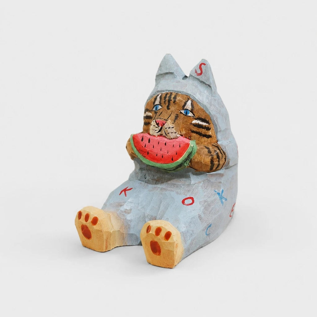 Support de téléphone en bois sculpté à la main représentant un animal | Esilora