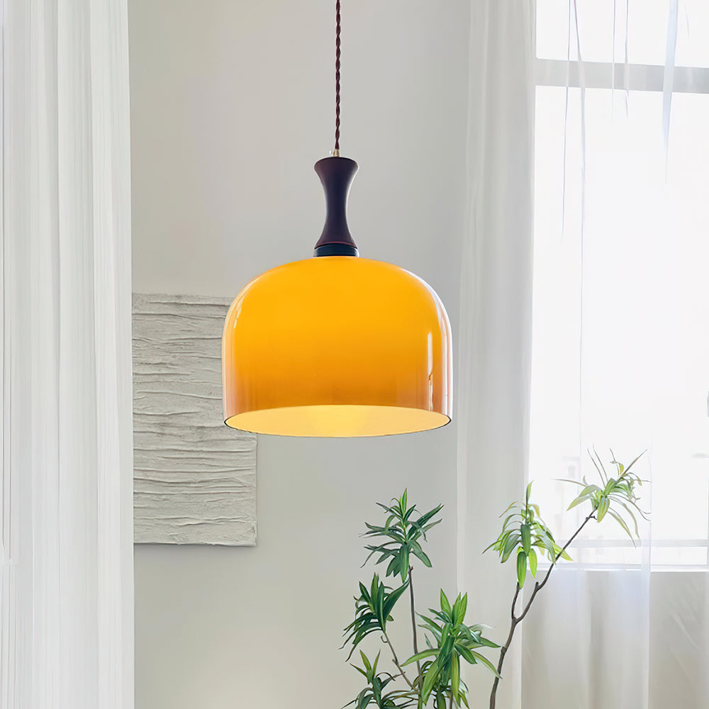 Lampada a sospensione Lacey in vetro con spina | Esilora