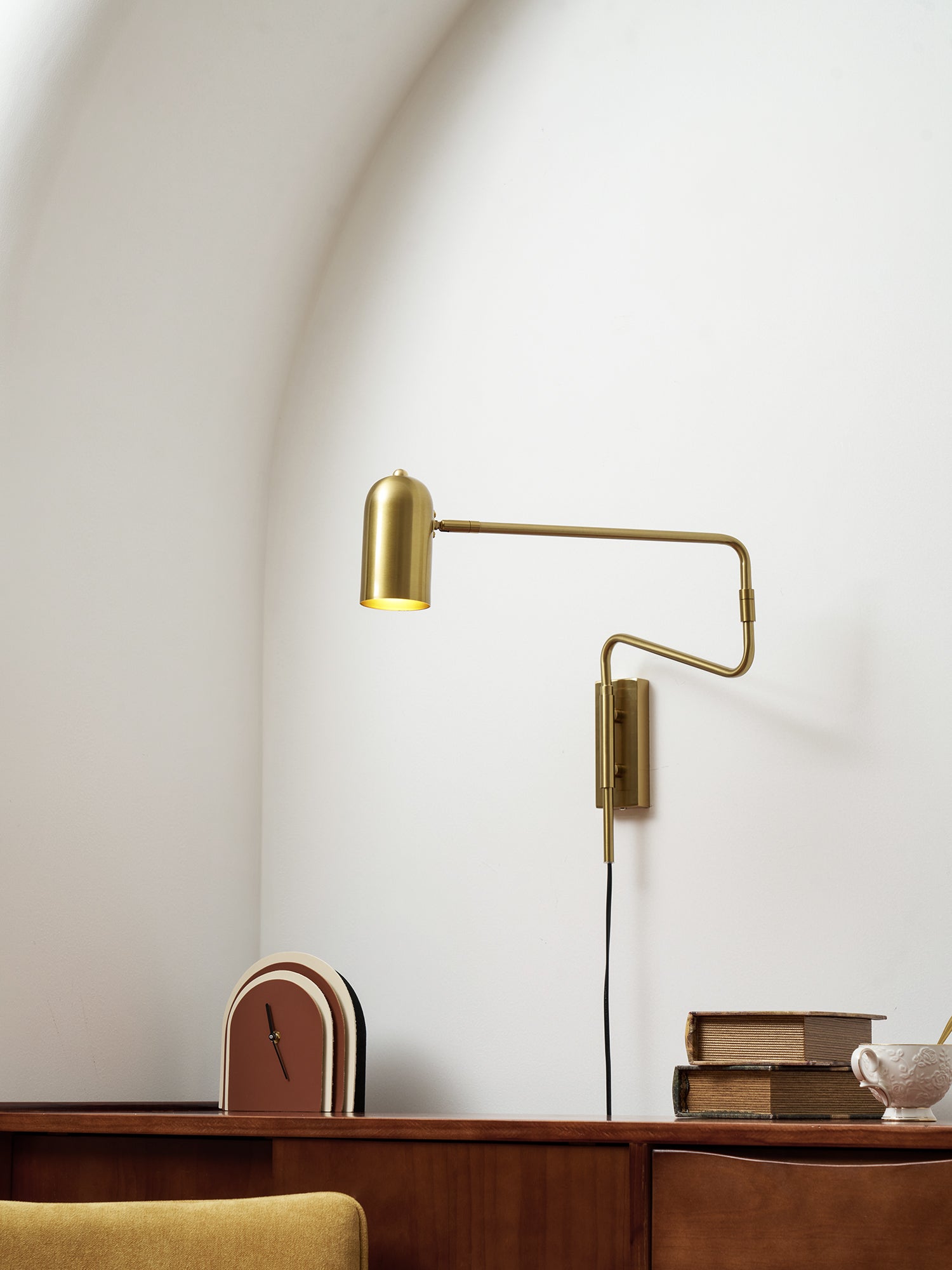 Adjustable Arm Plug In Wall Lamp | Esilora