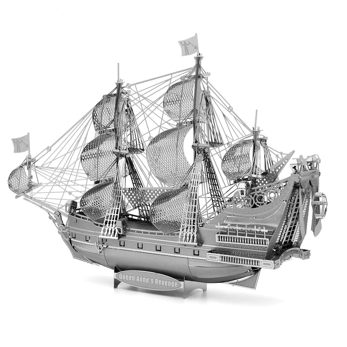3D-puslespil i metal med piratskib — laserskåret gør-det-selv-model til teenagere og voksne