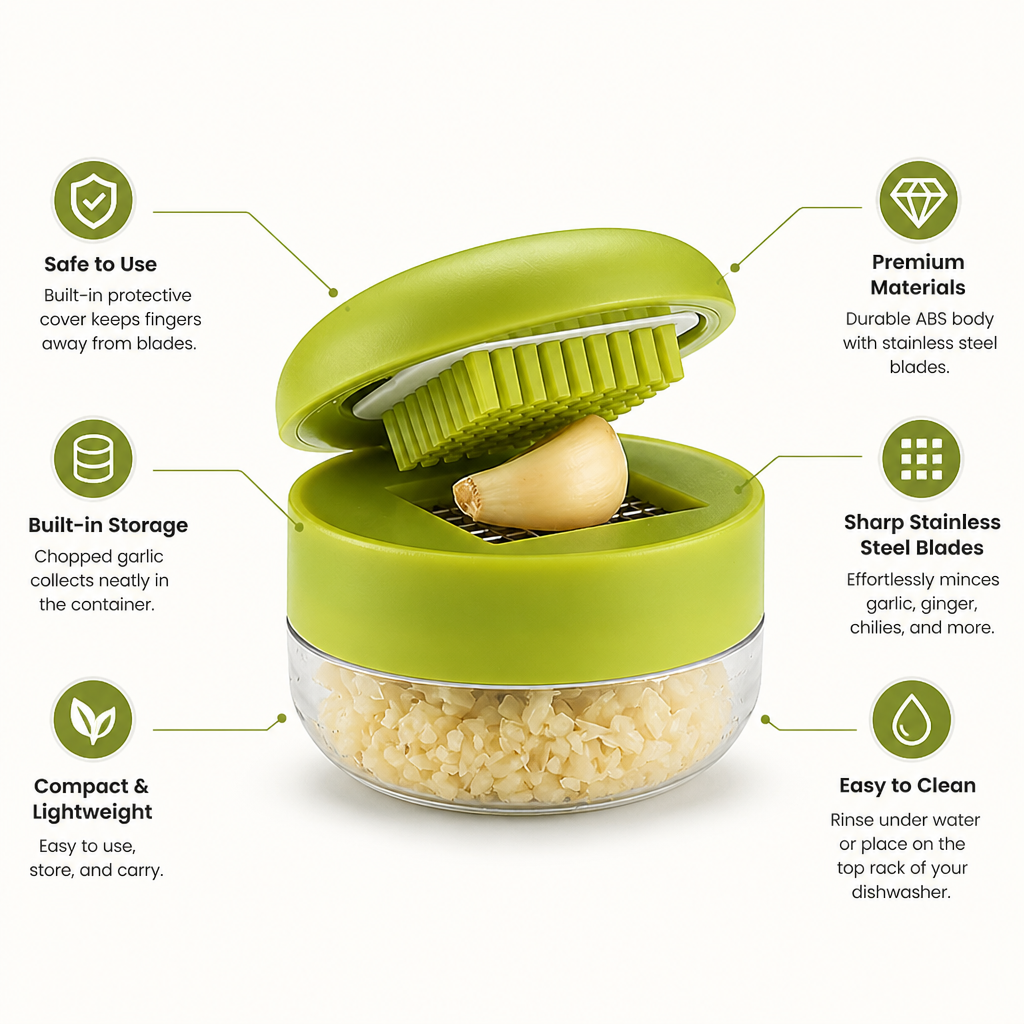 SwiftSlice — Pers knoflook snel zonder de rommel of geur, elke keer weer - Esilora