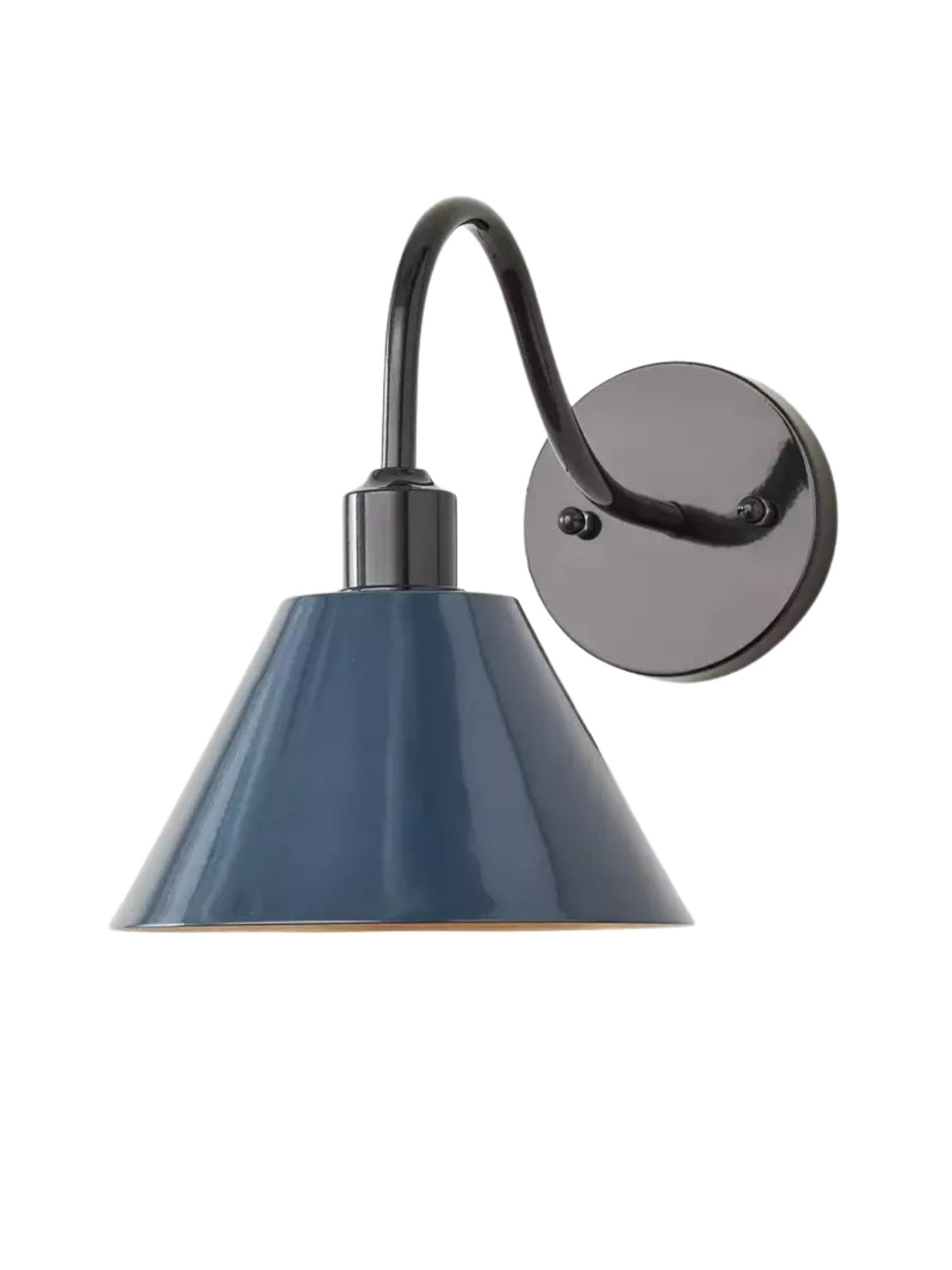 Industrielle, moderne konische Wandleuchte mit klarer Metall-Silhouette | Esilora