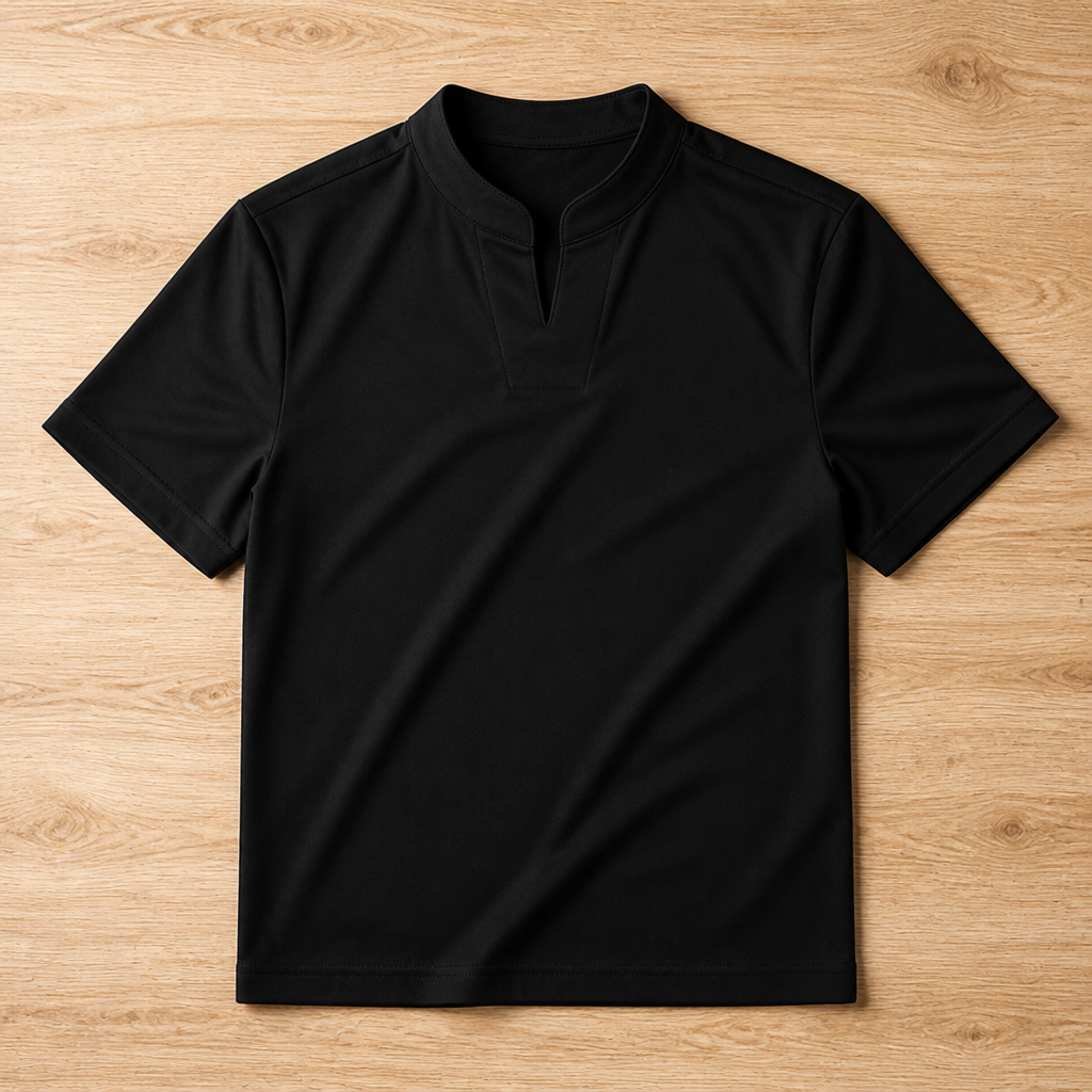 StratoFlex – ノッチ付きスタンドカラーのスリムフィット・パフォーマンスTシャツ - Esilora