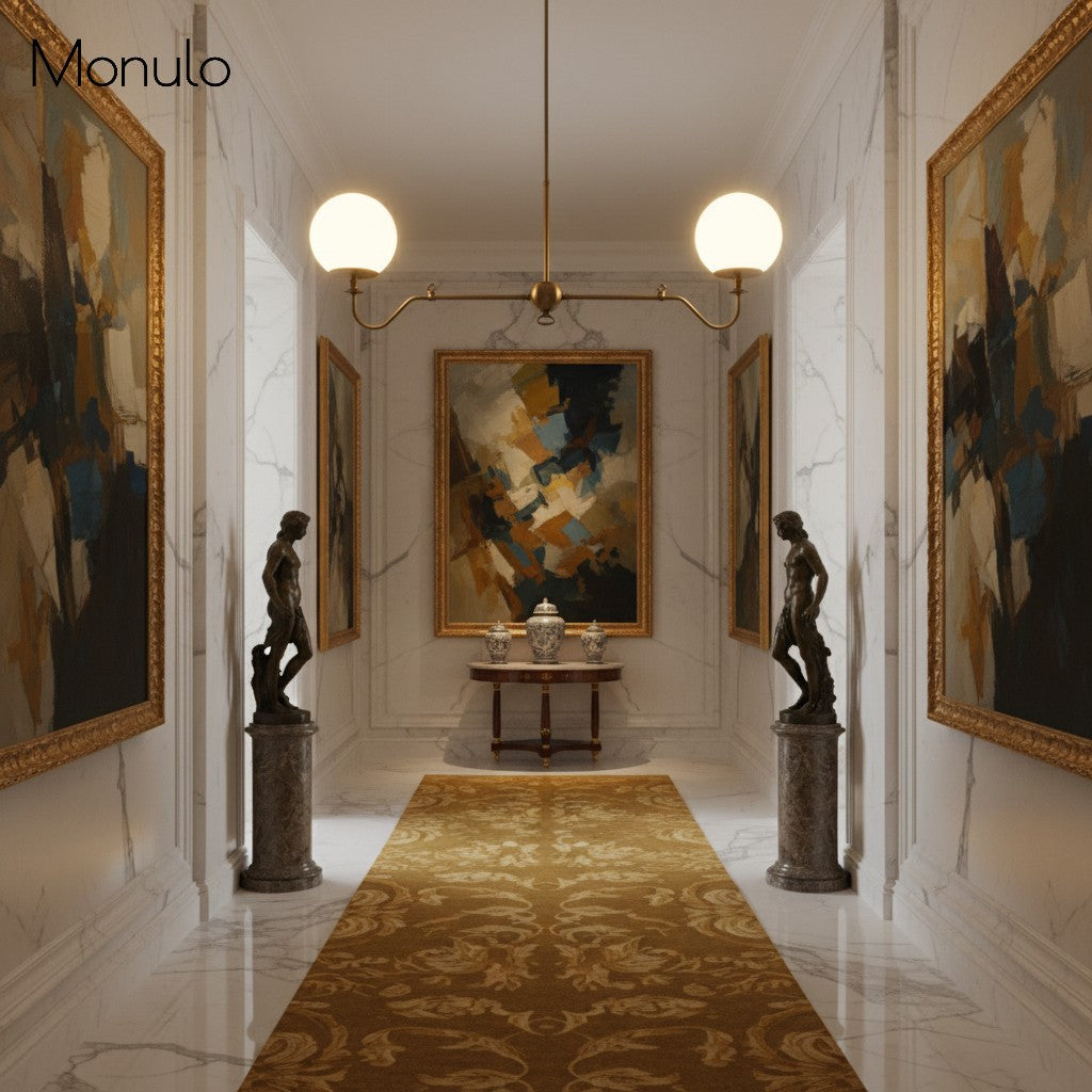 Lampadario Glorica in vetro con bracci curvi e globi – Lampada moderna per camera da letto | Esilora