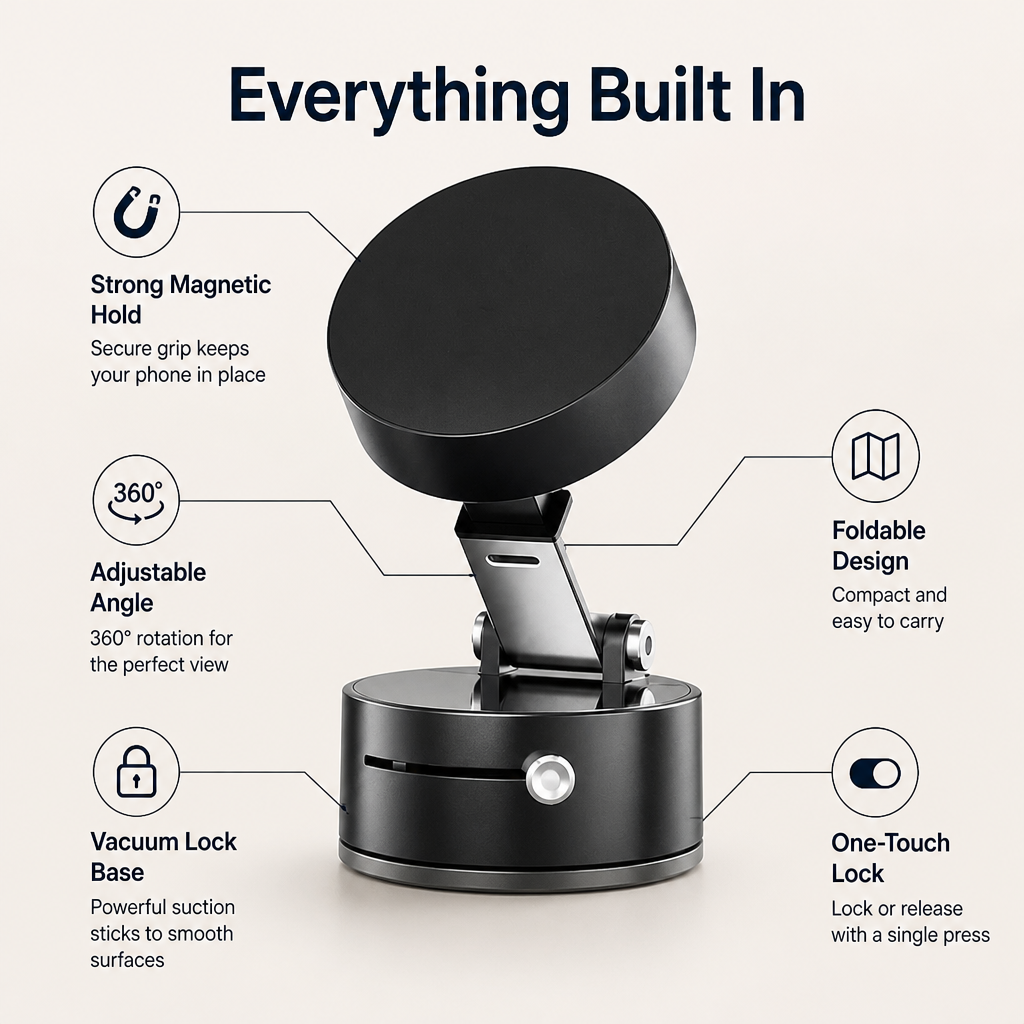 SnapGrip — Instantly Lock Your Phone for Hands-Free Freedom and Rock-Solid Safety - Esilora
