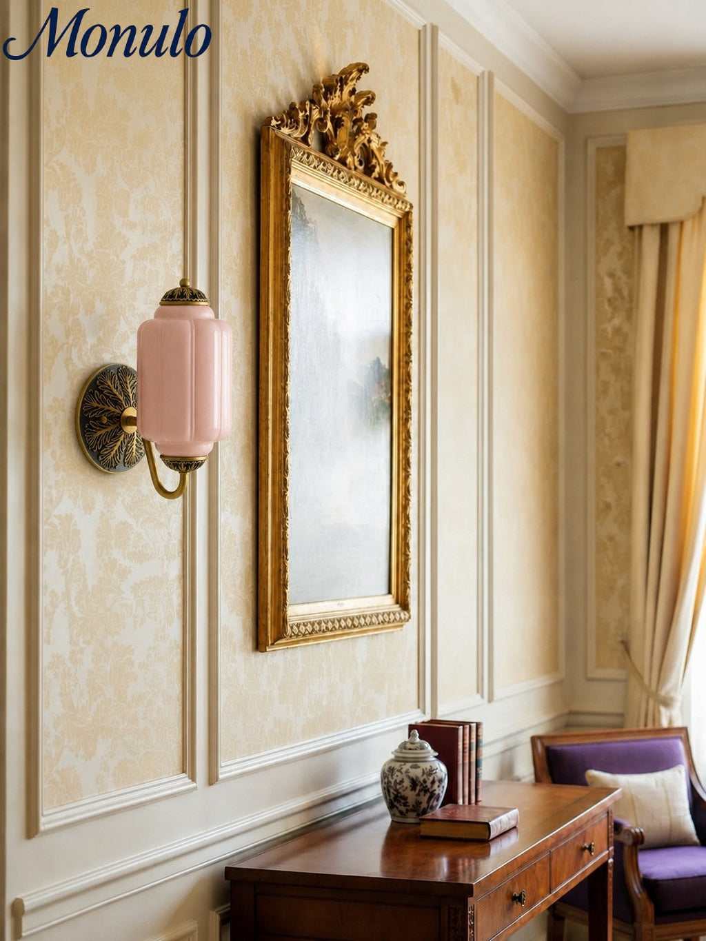 Vintage Milk Glass Sconce Bedside Hallway Eloise Wall Sconce | Esilora
