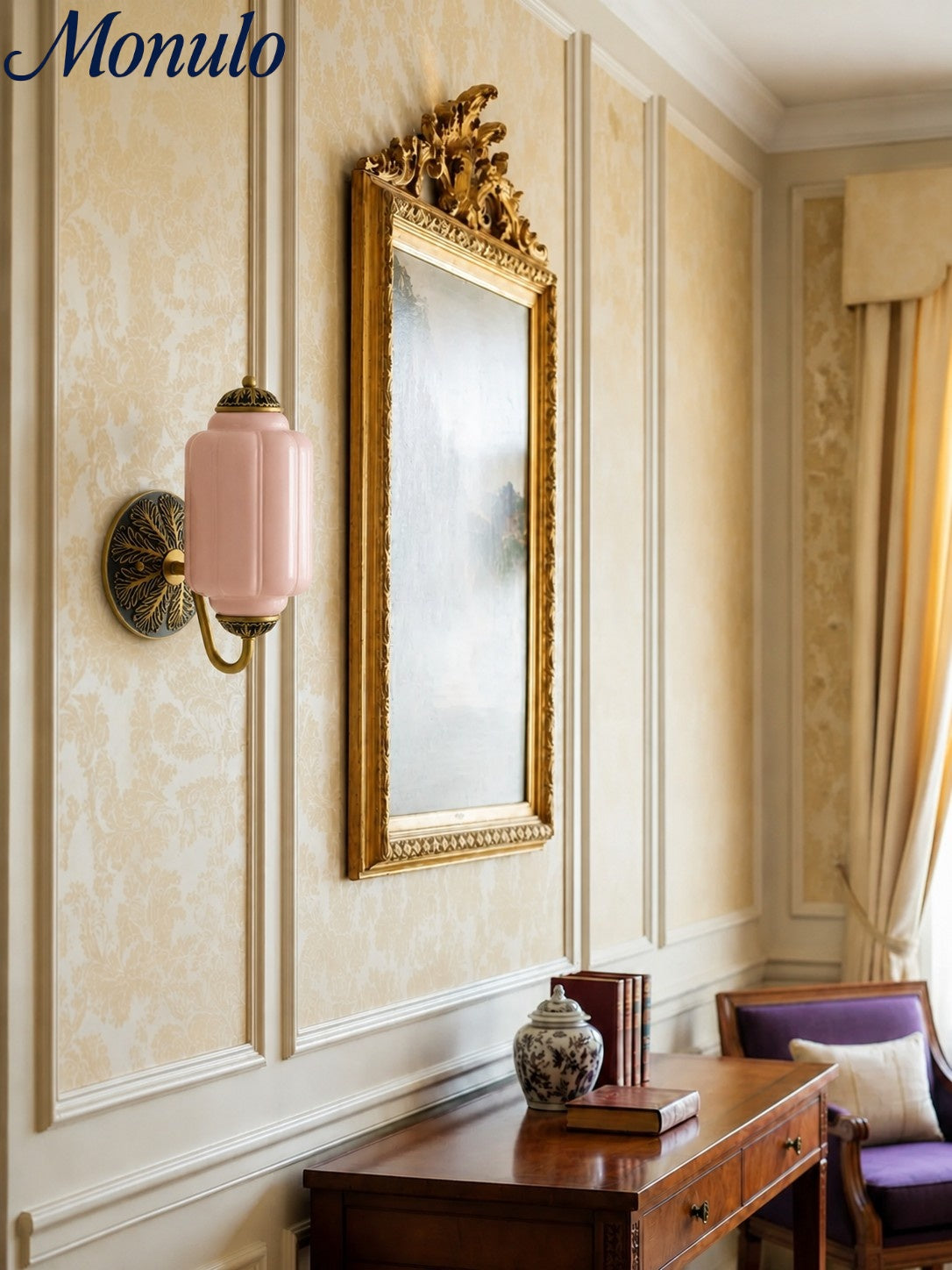 Vintage Milk Glass Sconce Bedside Hallway Eloise Wall Sconce | Esilora