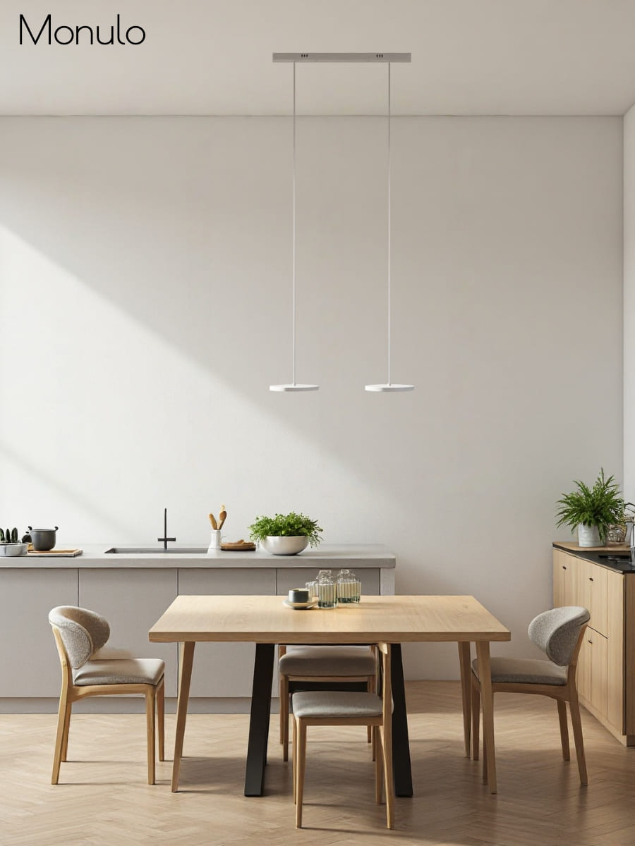 Minimalistische Mehrkopf-Pendelleuchte – Rundes Design für Küche | Esilora