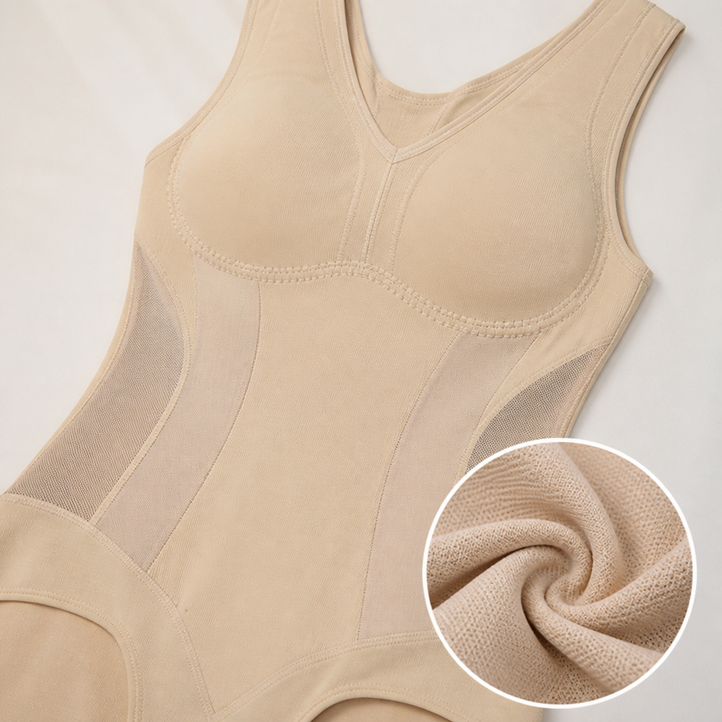 SilhouettaCurve – Seamless Full-Body Shaping Bodysuit with Tummy-Smoothing Panels - Esilora