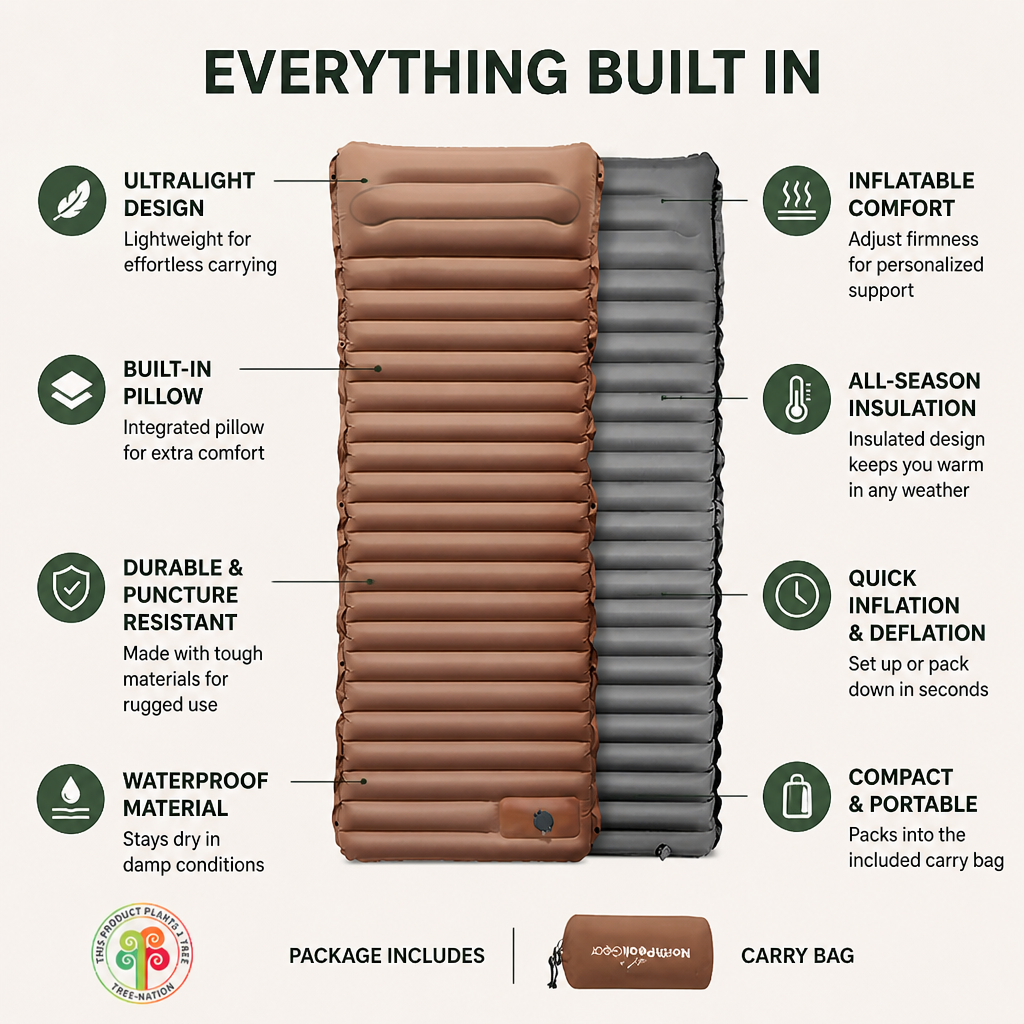 SummitRest Ultralight Mattress — Wake Up Energized, Carry Less, Explore More - Esilora
