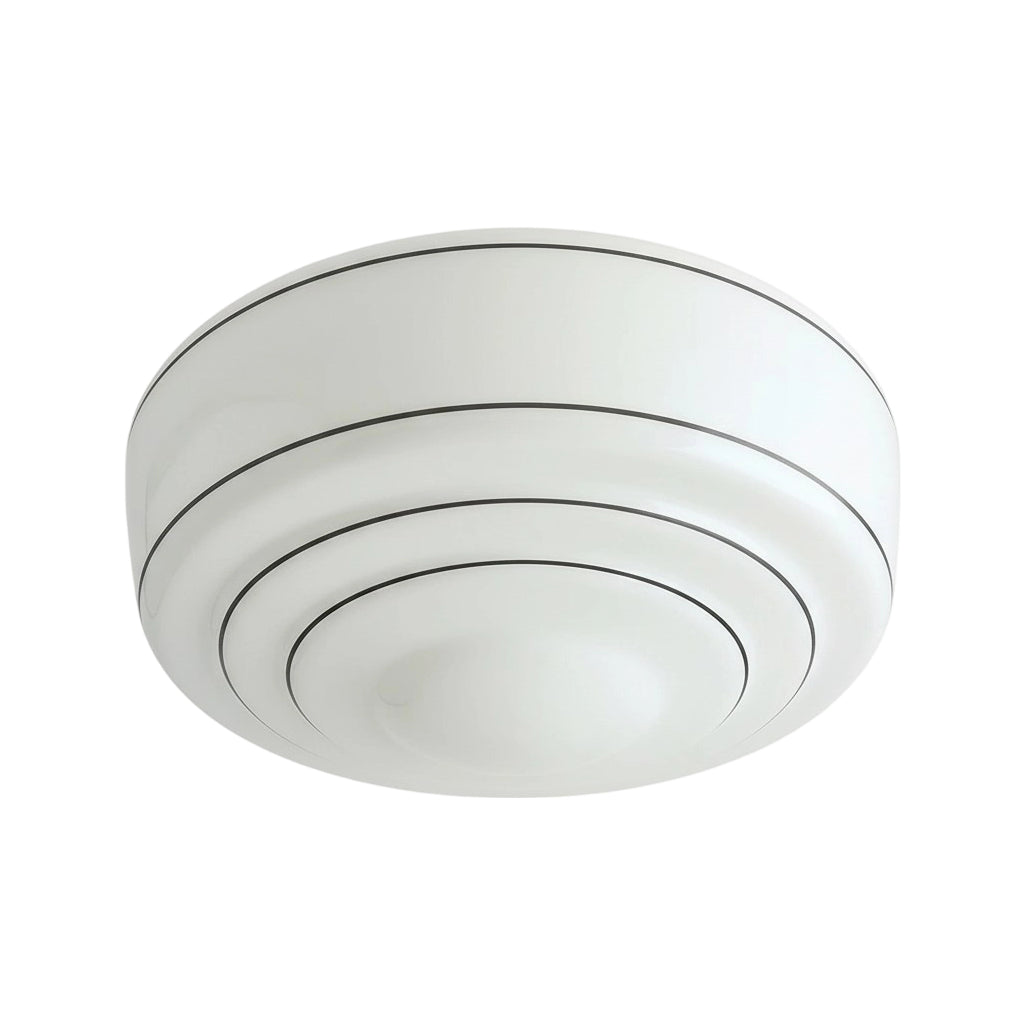 Kalvora Mid-Century Round Ceiling Light with Glass Shade - Indoor Flush Mount Light for Bedrooms and Corridors | Esilora