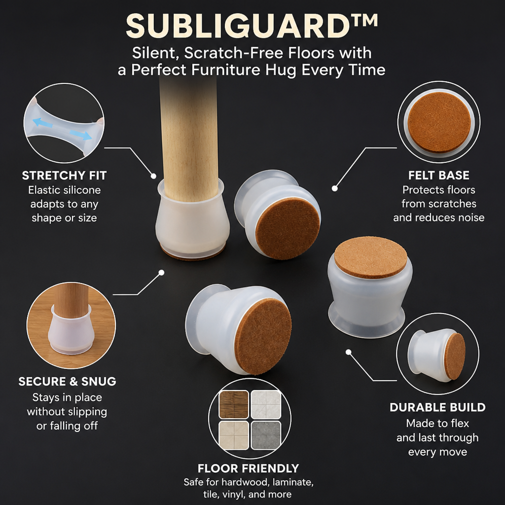 SubliGuard — Tiché podlahy bez škrábanců s dokonalým přilnutím k nábytku pokaždé - Esilora