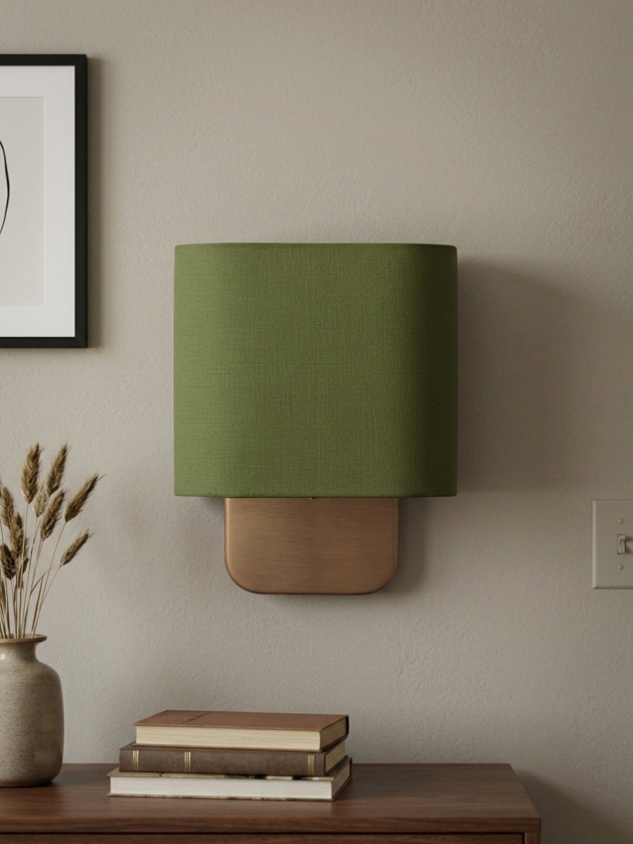 Nolvara Aleena Soft Fabric Luxe Metal Fabric Wall Sconce for Bedroom Reading Light | Esilora