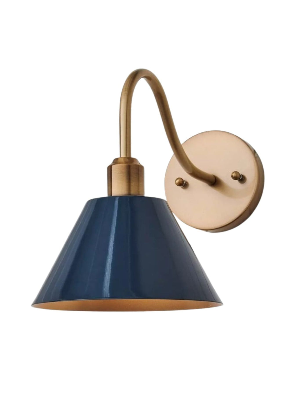 Industrielle, moderne konische Wandleuchte mit klarer Metall-Silhouette | Esilora