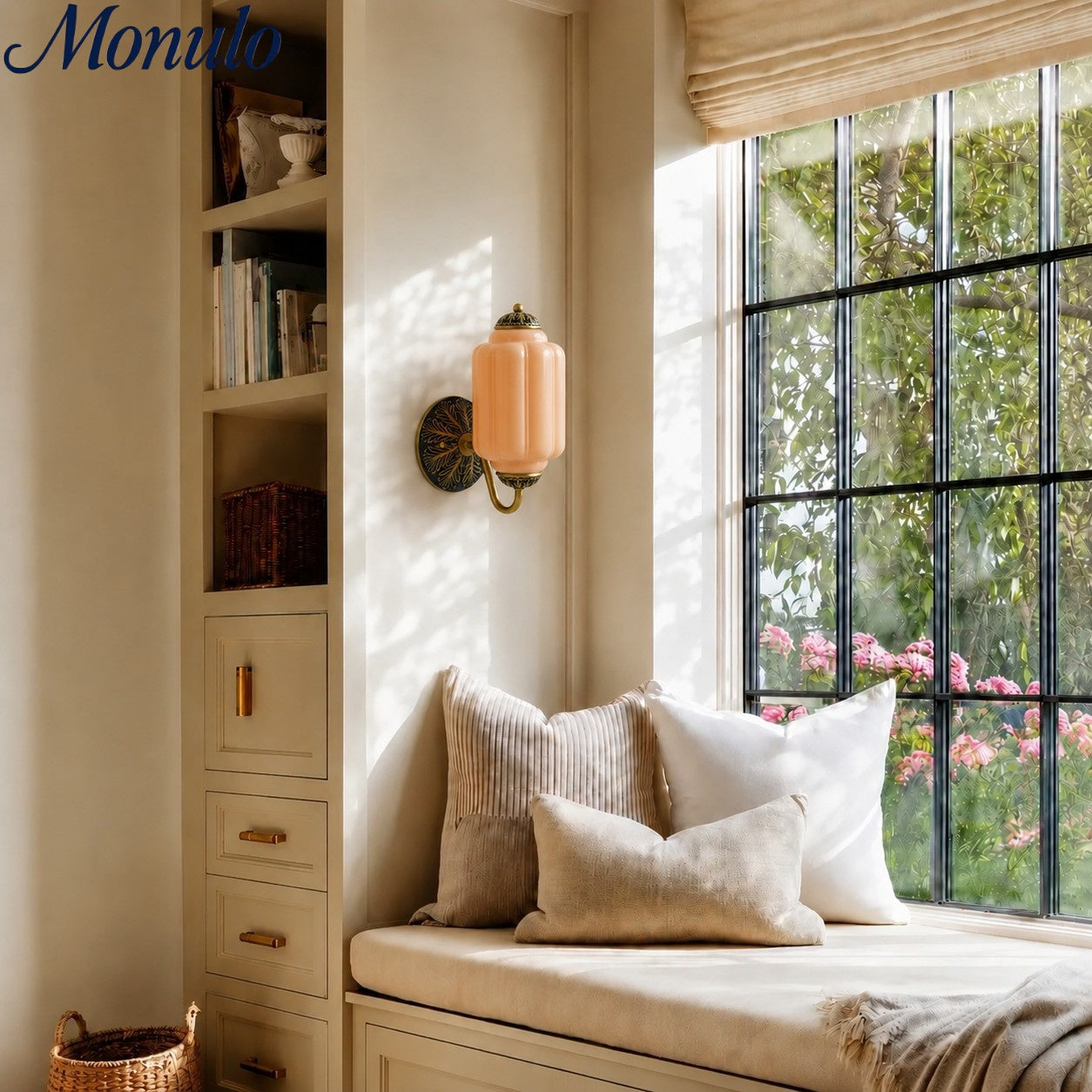 Vintage Milk Glass Sconce Bedside Hallway Eloise Wall Sconce | Esilora