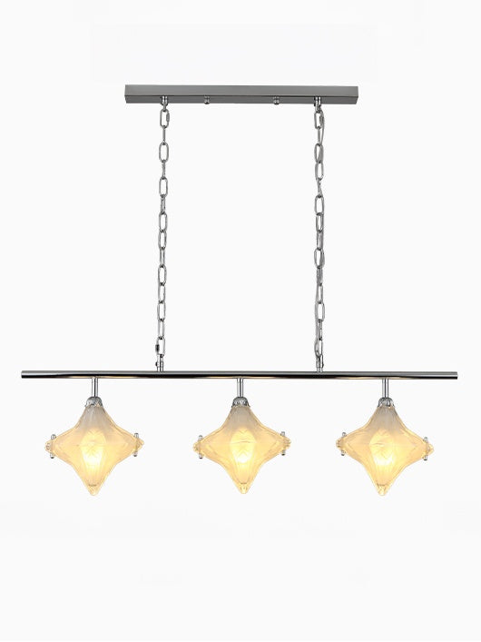 Art Deco Star Linear Pendant Light - Elegant Lighting for Kitchen Island  - Astris Cassiopeia | Esilora