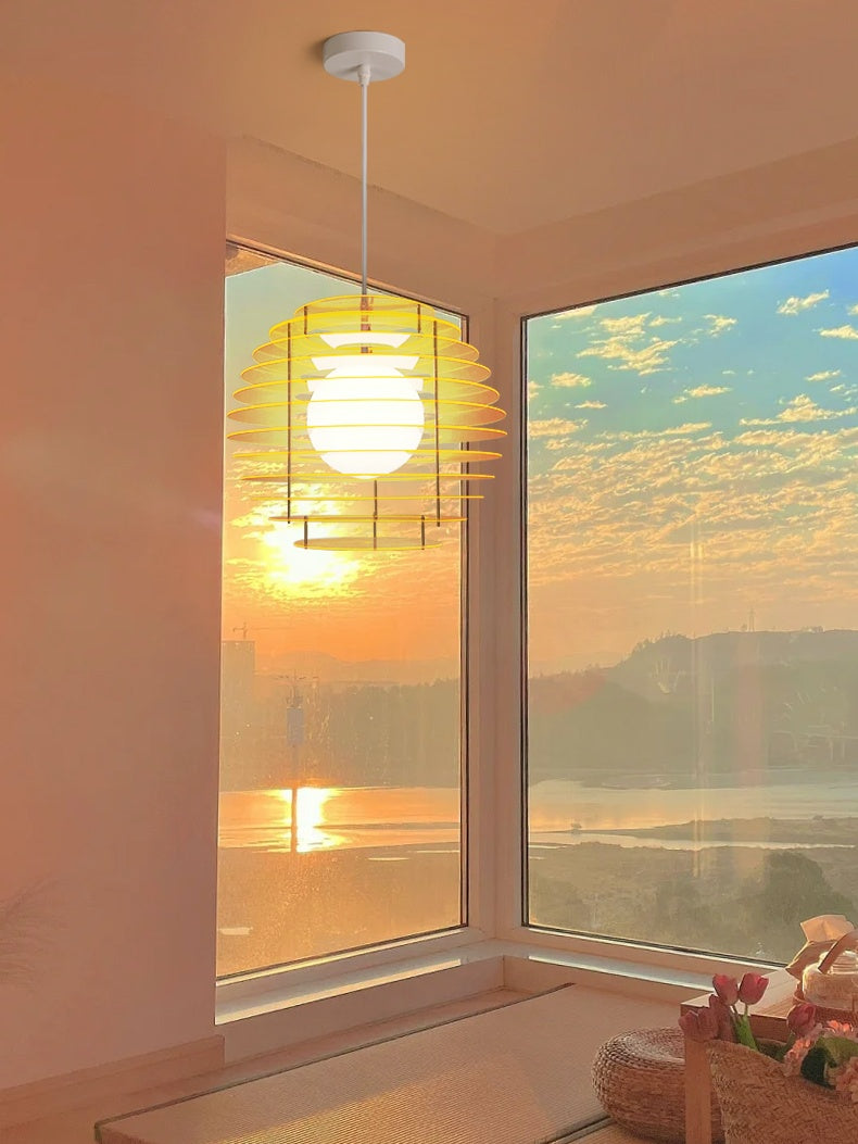 Bauhaus Memphis Acrylic Sunrise Pendant Lamp – AFTTERGLOW S4 | Esilora