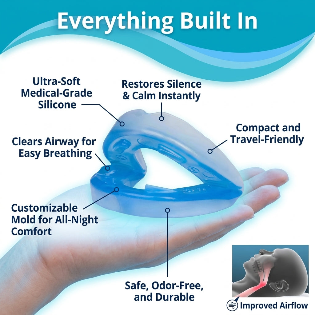 SomniCalm — Uvolněte dýchací cesty, utište chrápání a prospěte celou noc – Esilora