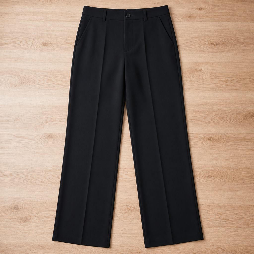 SilhouetteRx – Tailored High-Waist Wide-Leg Trousers with Front Pleat - Esilora