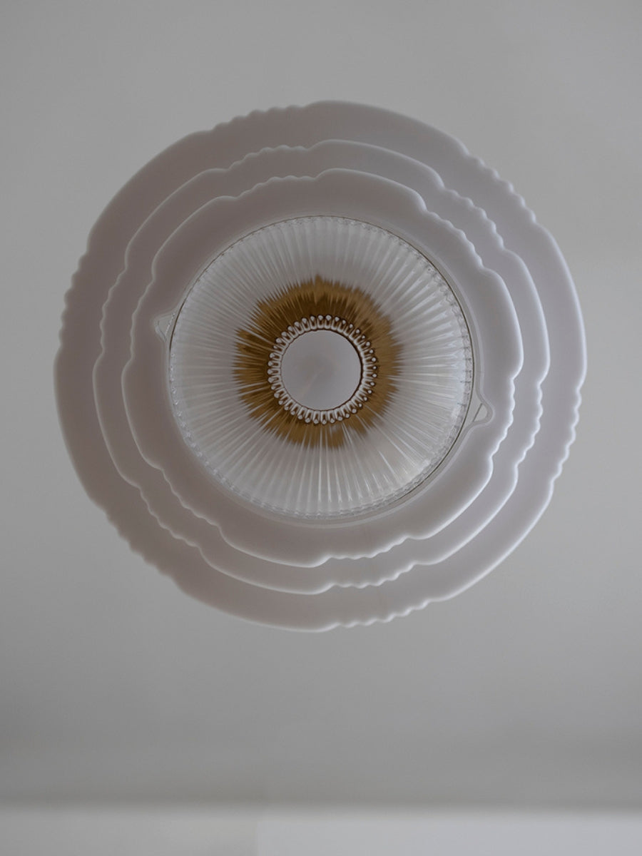 Opalume Glas-Pendelleuchte – Vintage Milchglas-Pendelleuchte im Art-Deco-Stil | Esilora