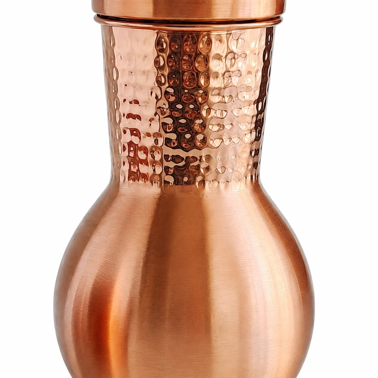 Handcrafted Hammered Copper Water Kettle Set | Esilora