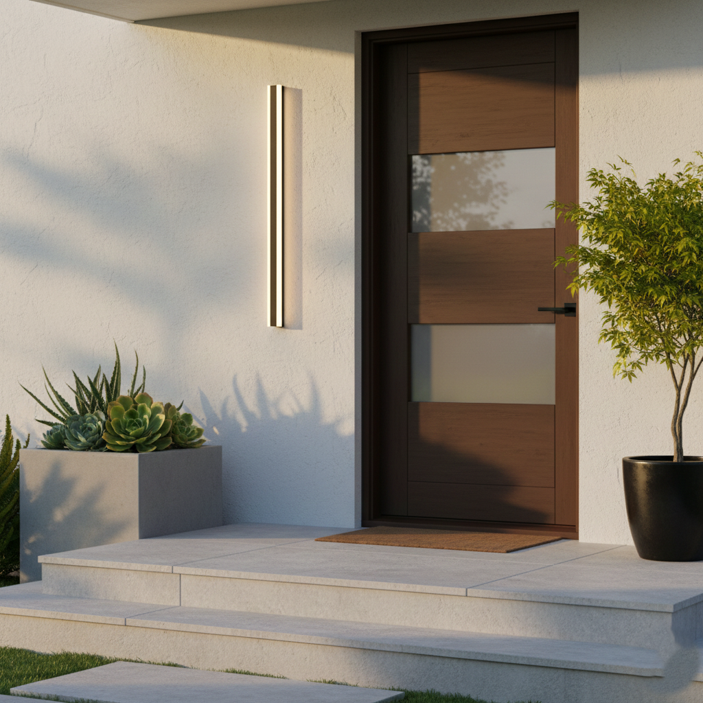 Elegantní minimalistické lineární kovové venkovní nástěnné svítidlo Edge | Esilora