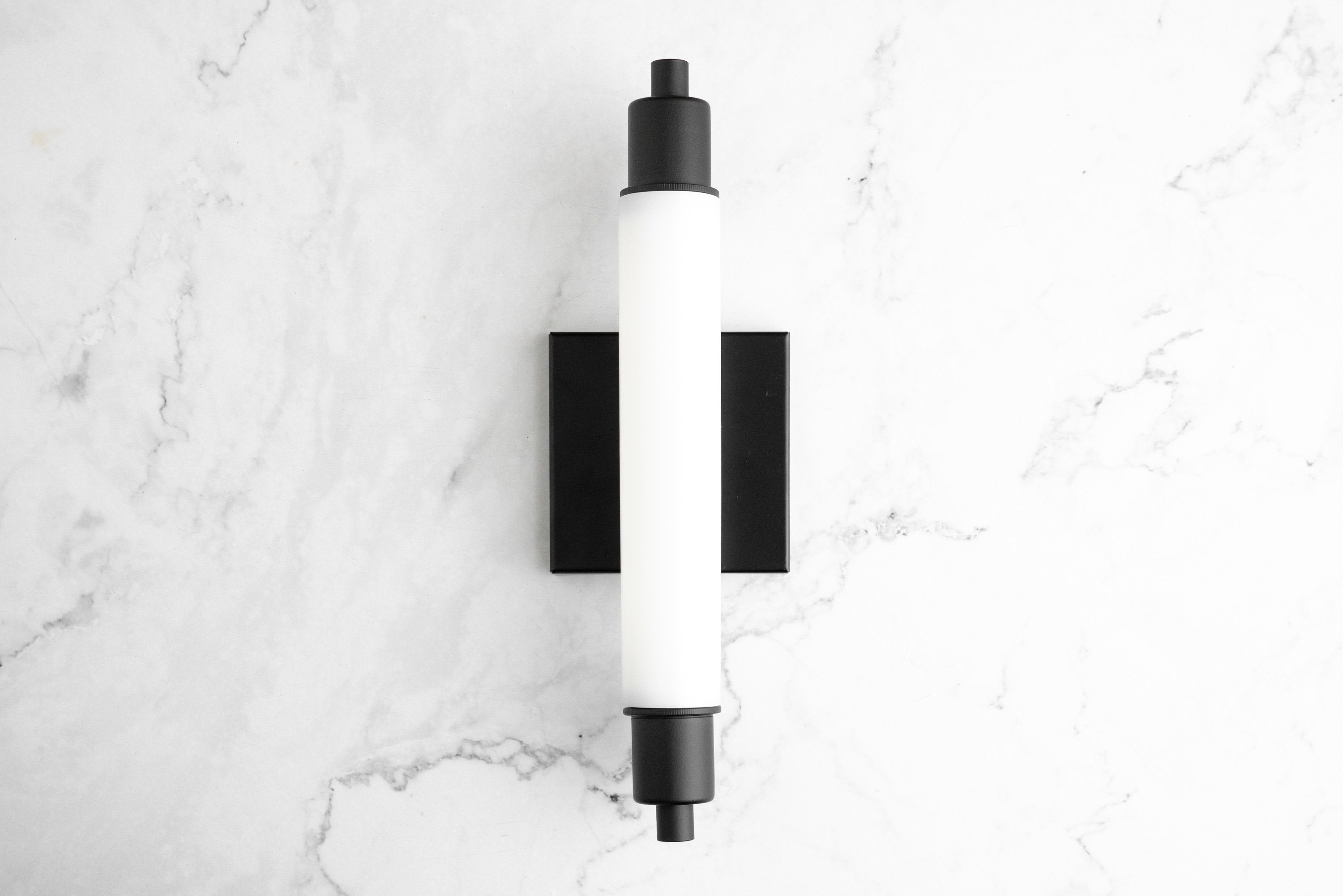 Ornato Luxe Modern Vanity Sconce - Art Deco Wall Light with Cylinder Shade | Esilora