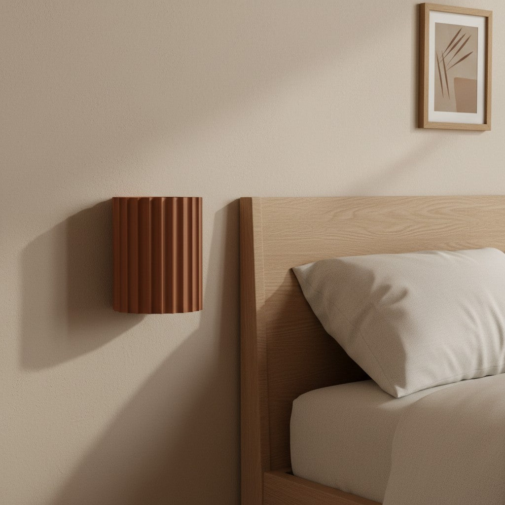 Ribellex Ribbed Wall Lamp - Modern Resin Lamp for Bedroom N59 | Esilora