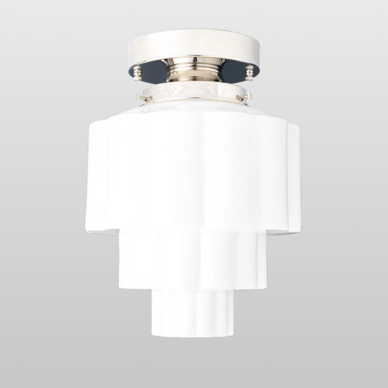 Lámpara de techo de vidrio multicapa Geotower - Lámpara art déco para dormitorio | Esilora
