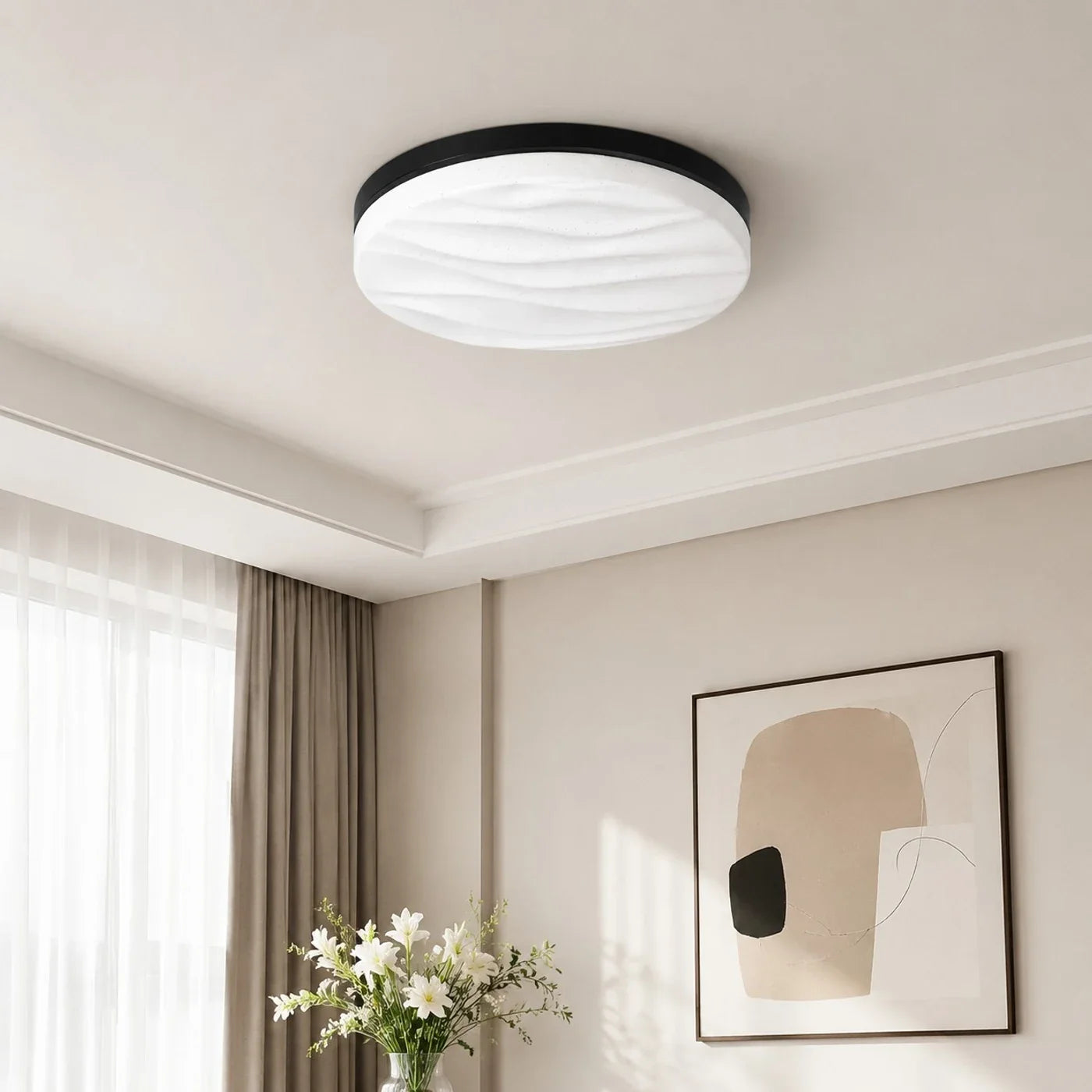 Italiensk minimalistisk loftslampe til direkte montering med stjernehimmel | Esilora
