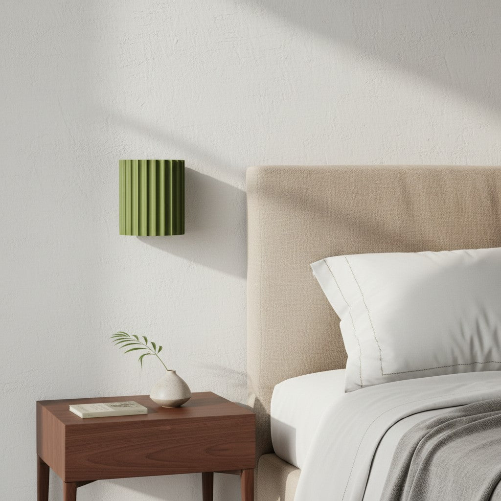 Ribellex Ribbed Wall Lamp - Modern Resin Lamp for Bedroom N59 | Esilora